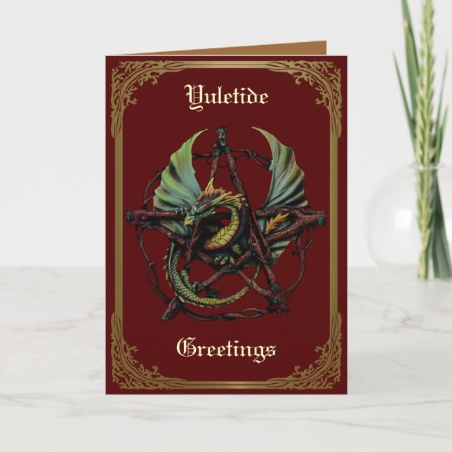 Yule Dragon Holiday Card (Front)