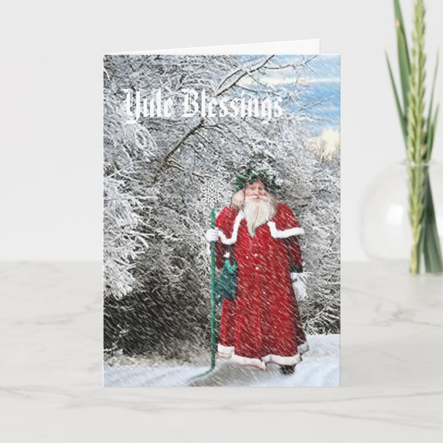 Yule - Father Xmas Holiday Card (Front)