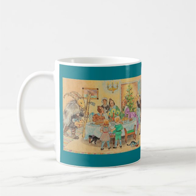 Yule Goat at the Table Coffee Mug (Left)