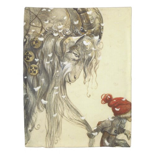 Yule Goat John Bauer Duvet Cover