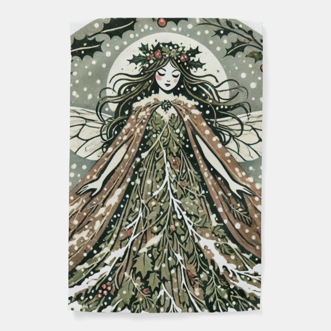 Yule Goddess Winter Solstice                       Garden Flag (Front)