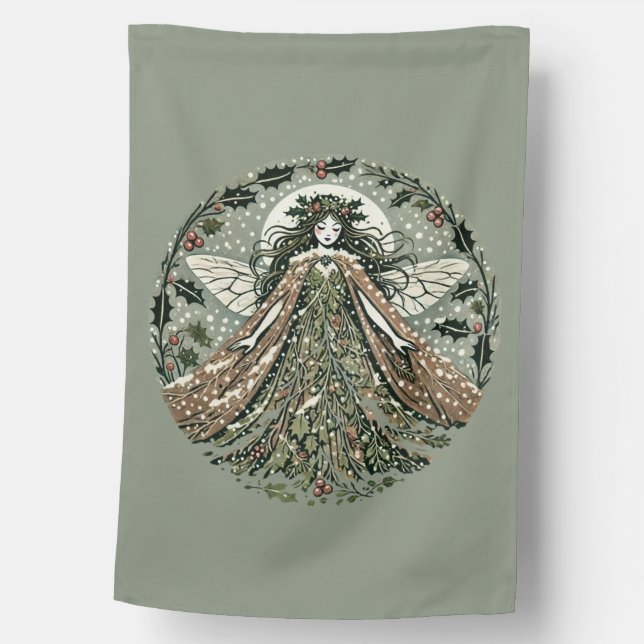 Yule Goddess Winter Solstice                       House Flag (Front)