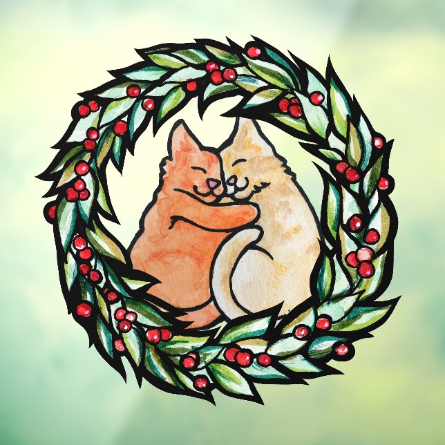 Yule Kitty Cats                                    Window Cling (Sheet 3)