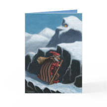yule lad mountains greeting card