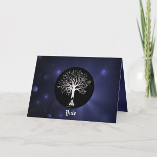 Yule-Let Light Shine On Yule Holiday Card