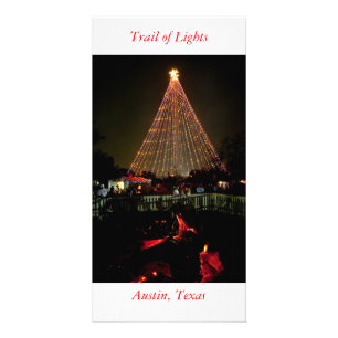Yule Log, Trail of Lights, Austin, Texas Card