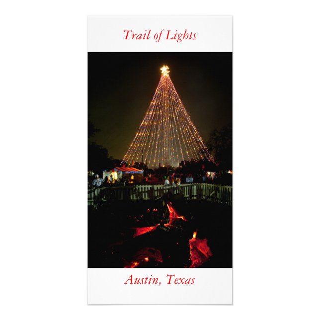 Yule Log, Trail of Lights, Austin, Texas Card (Front)