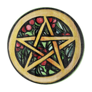 Yule Pentacle  Pagan Winter Solstice Symbol        Cutting Board