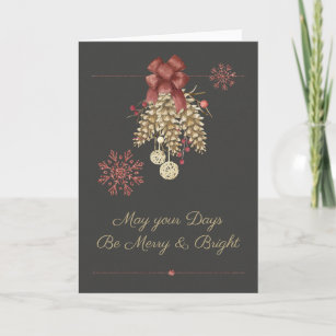 Yule Sabbat Merry & Bright Greeting Card