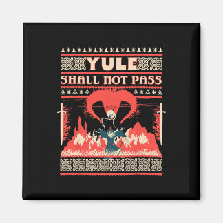 Yule Shall Not P Fantasy Wizard Holiday Pun Funny Magnet