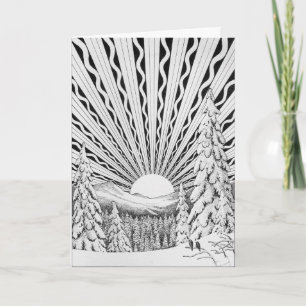 Yule Sunrise Greeting Card