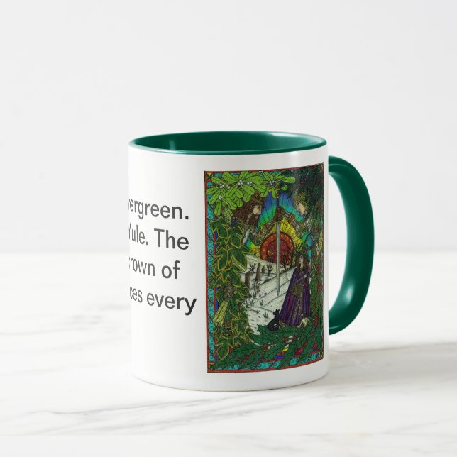 Yule,The Oak King and the Holly King Mug (Front Right)