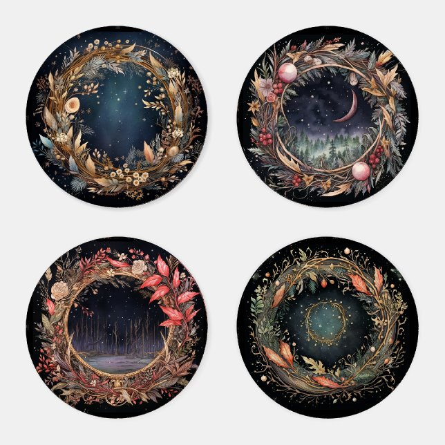 Yule Winter Solstice Coaster Set (Set)