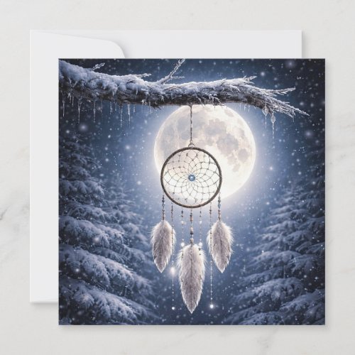 Yule Winter Solstice Moon Dreamcatcher