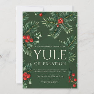 Yule Winter Solstice Wheel of the Year Invitation