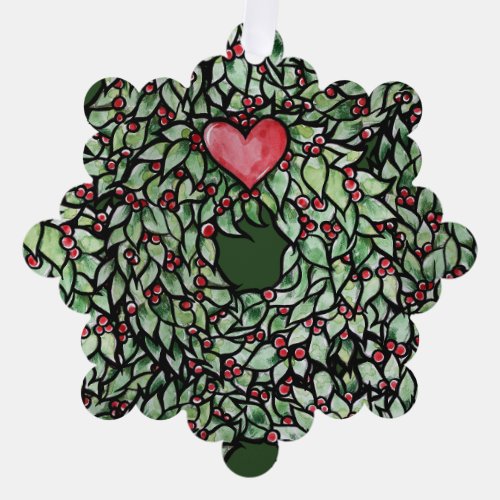 Yule Wreath Ornament Card