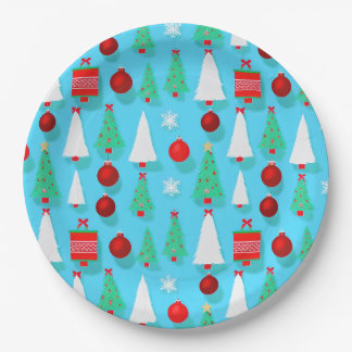 Yuletide Blue paper plate