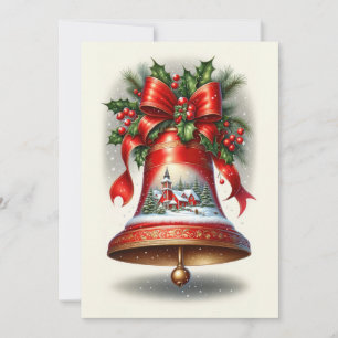 Yuletide Carol Bell Holiday Card