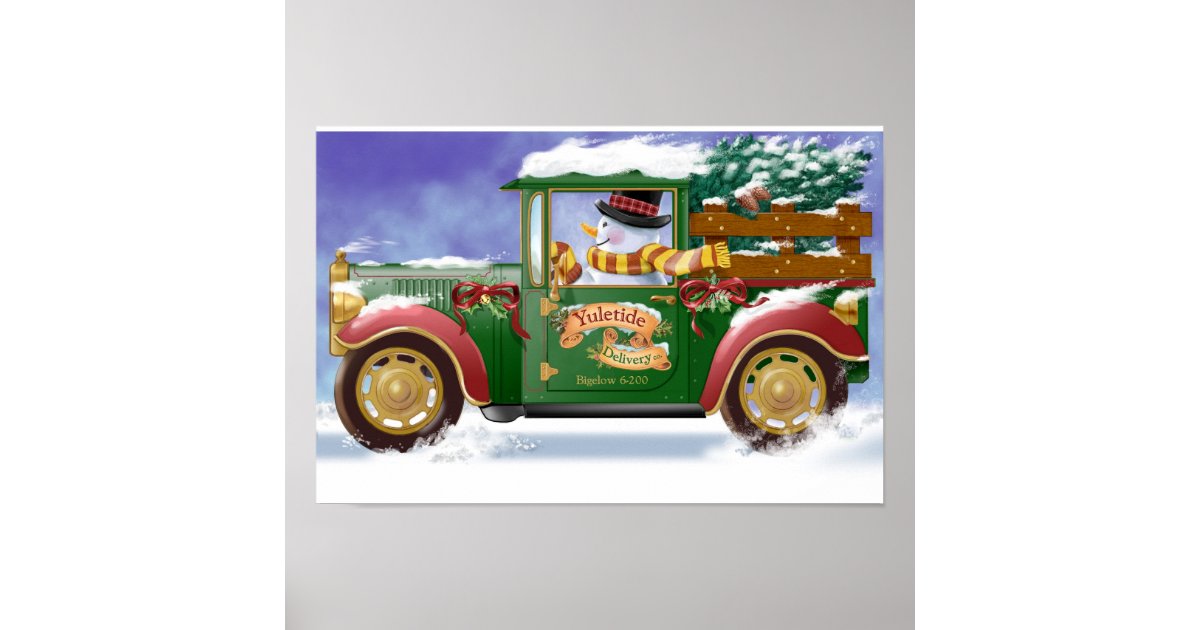 Yuletide Delivery Poster | Zazzle