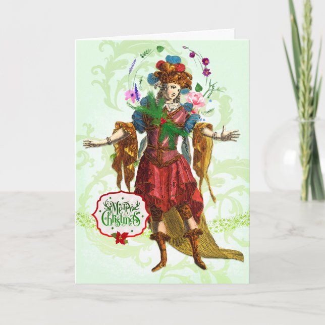 Yuletide Fairy Greeting Card (Front)