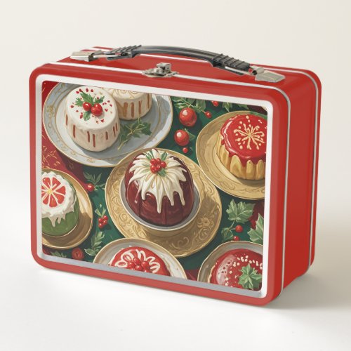 Yuletide Feast Metal Lunch Box