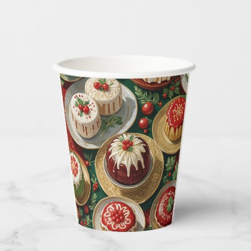 Yuletide Feast Paper Cups