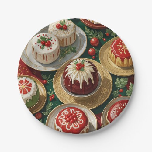 Yuletide Feast Paper Plates