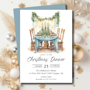 Yuletide Gathering Christmas Dinner Invitation