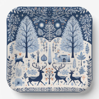 Yuletide Gatherings Paper Plates