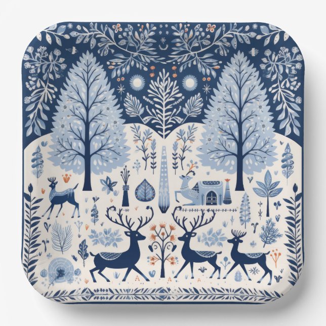 Yuletide Gatherings Paper Plates (Front)