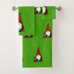 Yuletide Gnome Bathroom Towel Set