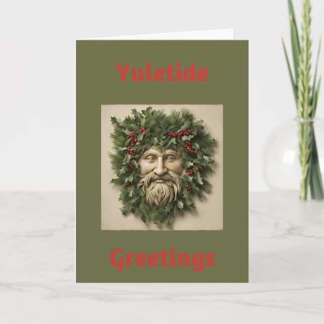 Yuletide Greetings Folded Greeting Card (Front)
