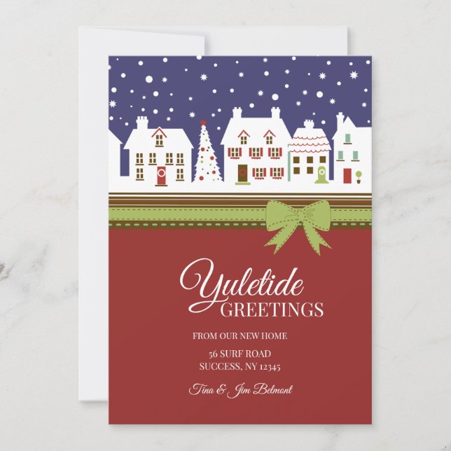 Yuletide Greetings From Our New Home Holiday Card (Front)
