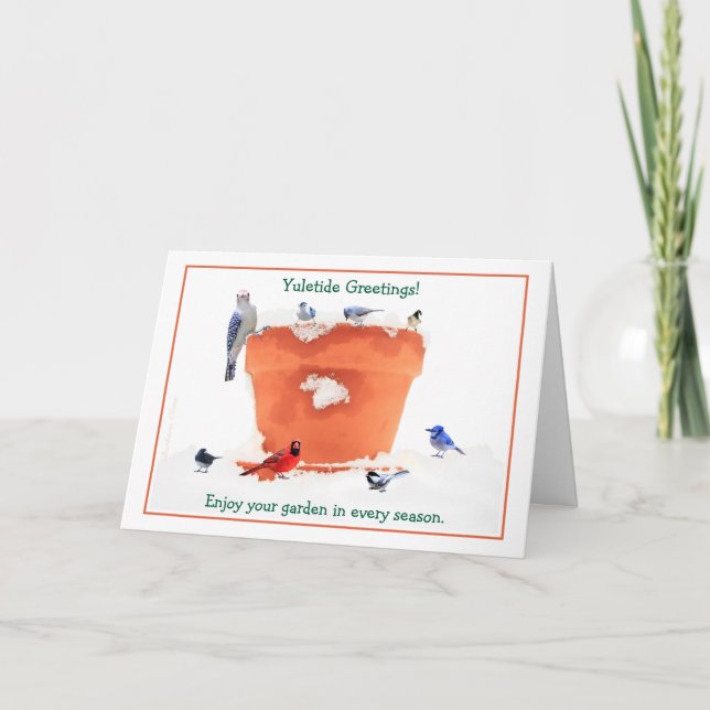 Yuletide Greetings-holiday/Christmas Holiday Card (Front)