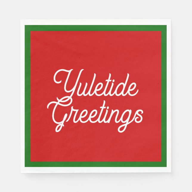 Yuletide Greetings Napkins (Front)