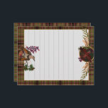 Yuletide Greetings Northern Flicker Letterhead<br><div class="desc">Simple Red and Green Tartan Plaid pattern with elegant Northern Flicker bird and natural adornments,  these lovely letterheads are great for Yuletide or Christmas letters and packages!</div>