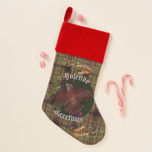Yuletide Greetings Purple Finch  Christmas Stocking