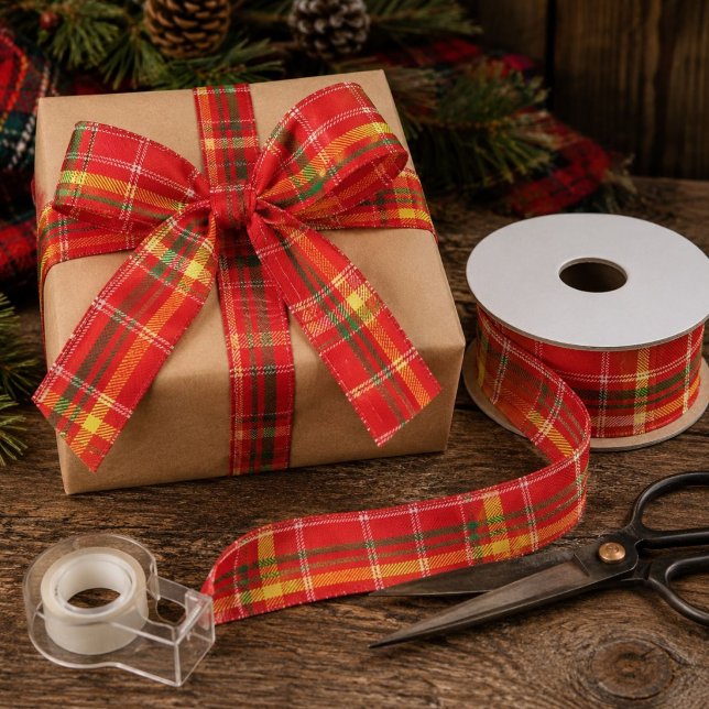 Yuletide Hearth Plaid Satin Ribbon (Creator Uploaded)