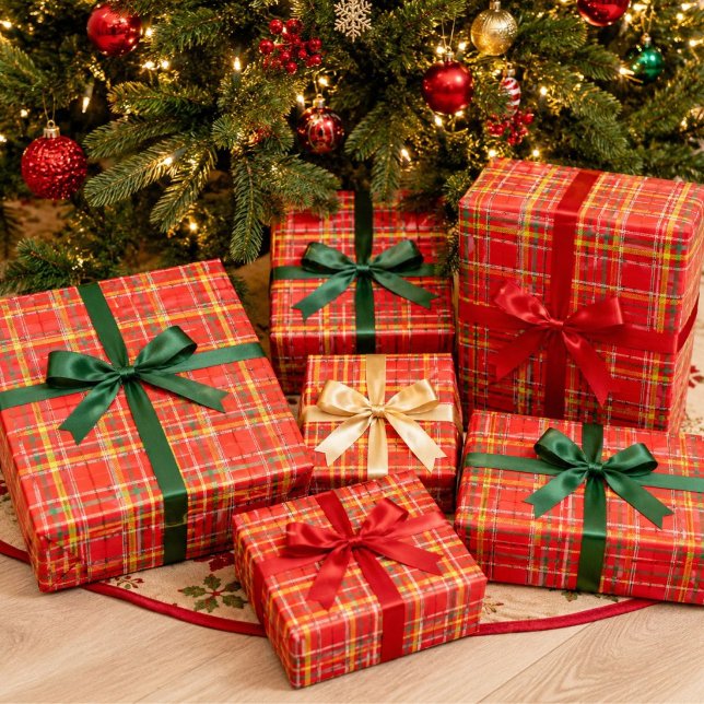 Yuletide Hearth Plaid Wrapping Paper (Creator Uploaded)