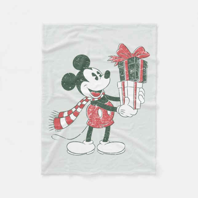 Yuletide Joy | Merry Christmas Mickey Fleece Blanket (Front)