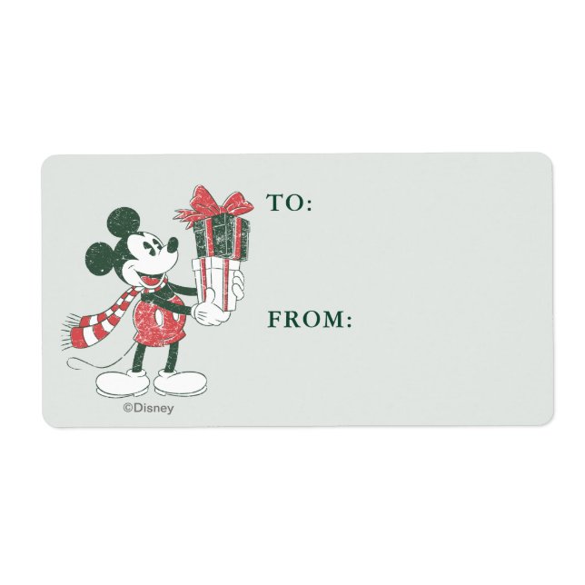 Yuletide Joy | Merry Christmas Mickey Label (Front)