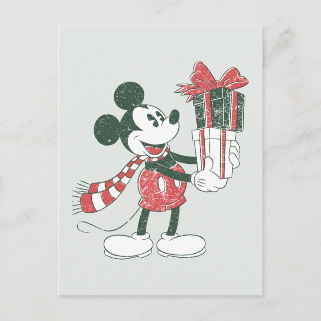 Yuletide Joy | Merry Christmas Mickey Postcard (Front)