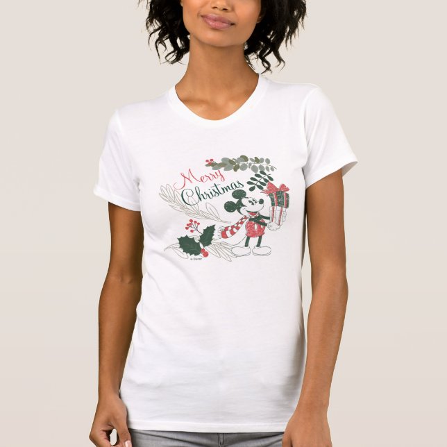 Yuletide Joy | Merry Christmas Mickey T-Shirt (Front)