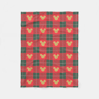 Yuletide Joy | Mickey Christmas Plaid Pattern Fleece Blanket