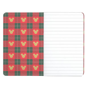 Yuletide Joy Mickey Christmas Plaid Pattern Journal