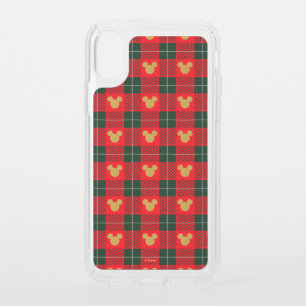 Yuletide Joy   Mickey Christmas Plaid Pattern Speck iPhone XS Case