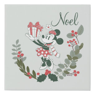 Yuletide Joy   Minnie Noel Faux Canvas Print