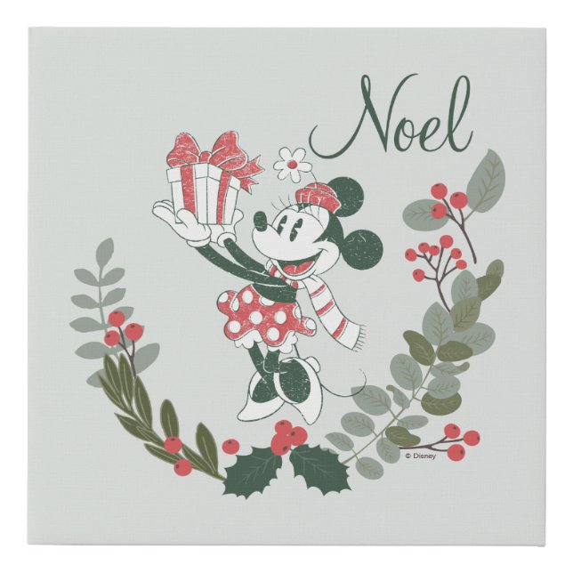 Yuletide Joy | Minnie Noel Faux Canvas Print (Front)