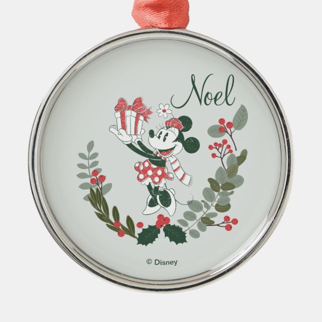 Yuletide Joy | Minnie Noel Metal Ornament (Front)
