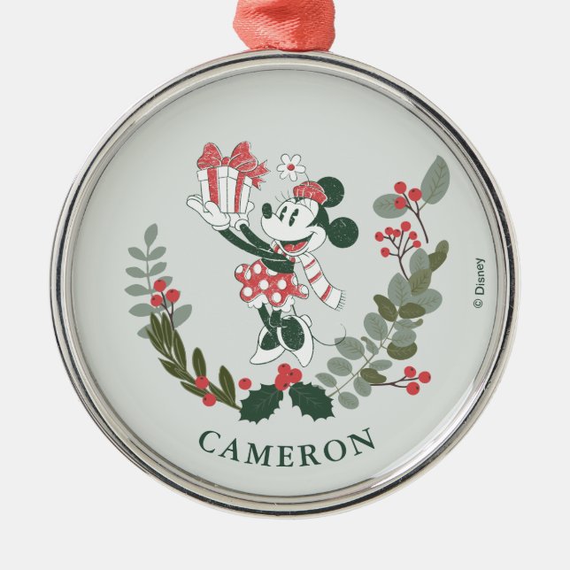 Yuletide Joy | Minnie Noel Metal Ornament (Front)